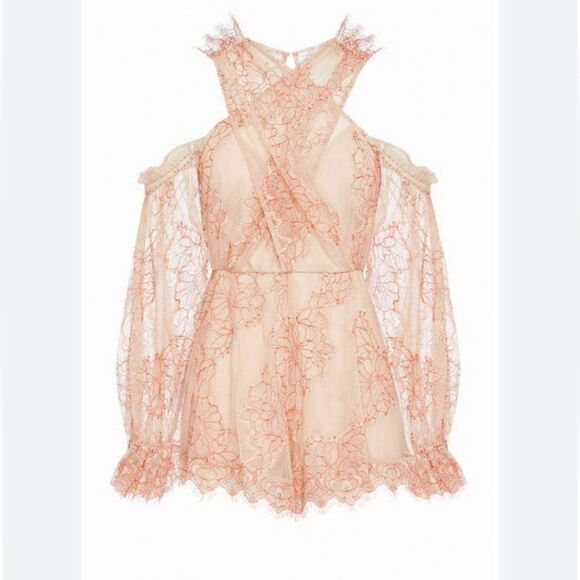 Alice McCall Peach Lace Playsuit - Picture 2 of 6
